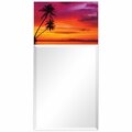 Solid Storage Supplies Peaceful Place Rectangular Beveled Mirror on Free Floating Printed Tempered Art Glass SO2958810